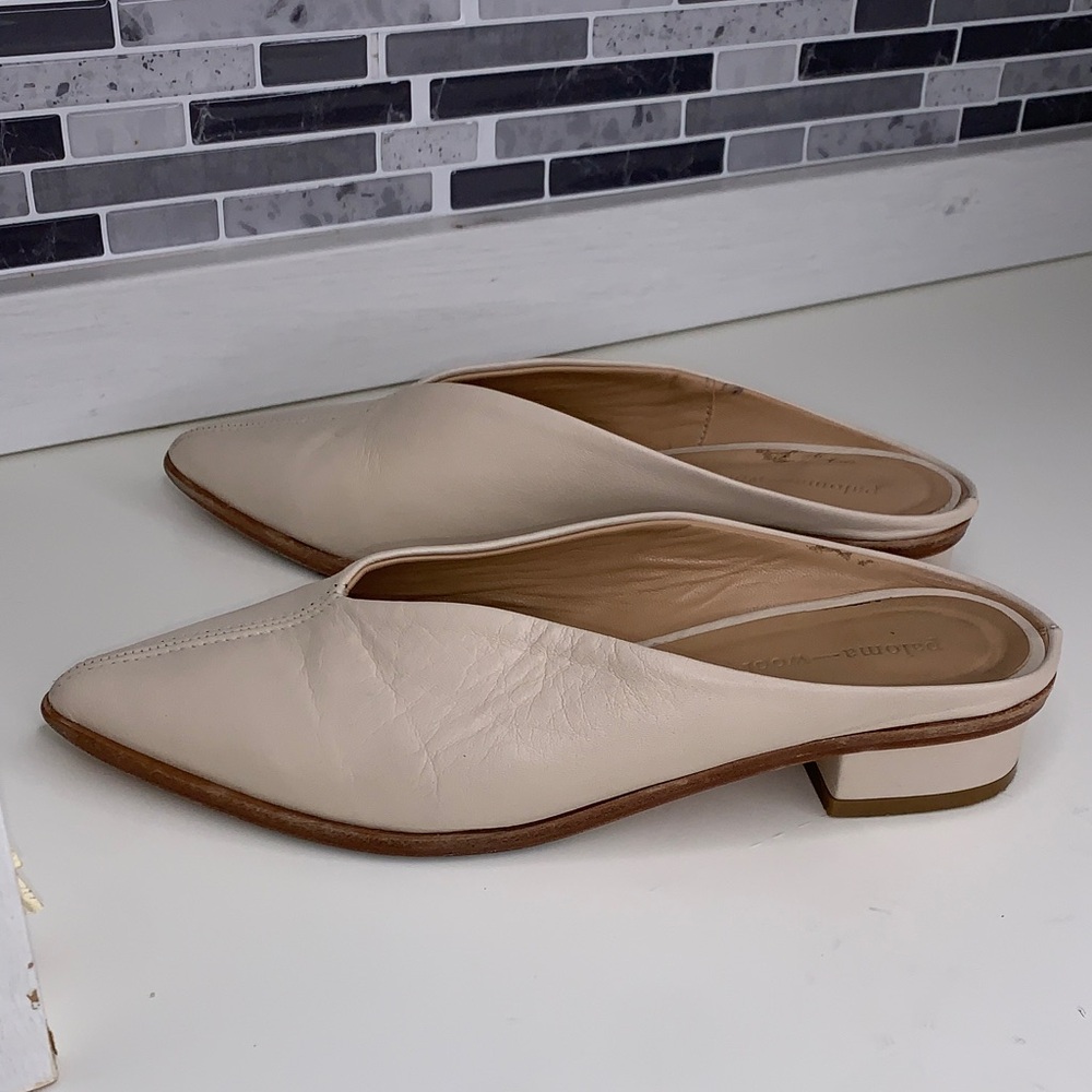 PALOMA WOOL SINGAPUR MULES Im ercu leather size 7 - Picture 3 of 9